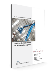 eBook cover - Resolving the Self preforming vs subcontracting argument