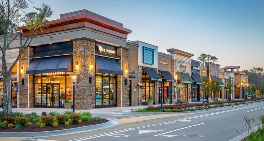 Exterior Lighting for Shopping Centers